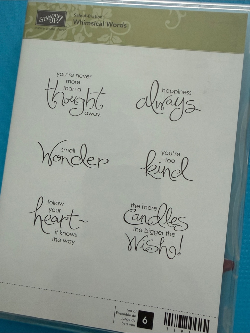 Stampin' Up! Whimsical Words Cling Stamps